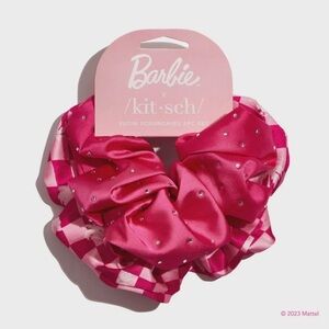 Barbie Hot pink Satin Brunch Scrunchies 2pc Set